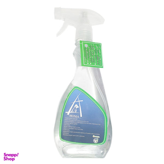 اسپری ضدعفونی کننده مونیا مدل بیوسورفکتانتی حجم 500 میلی لیتر