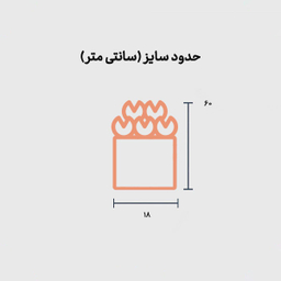 باکس گل رز قرمز فلزی 10 شاخه