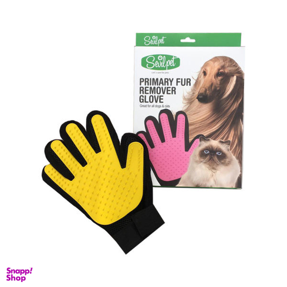 دستکش ماساژ و مو جمع کن سگ و گربه سویل پت مدل Y