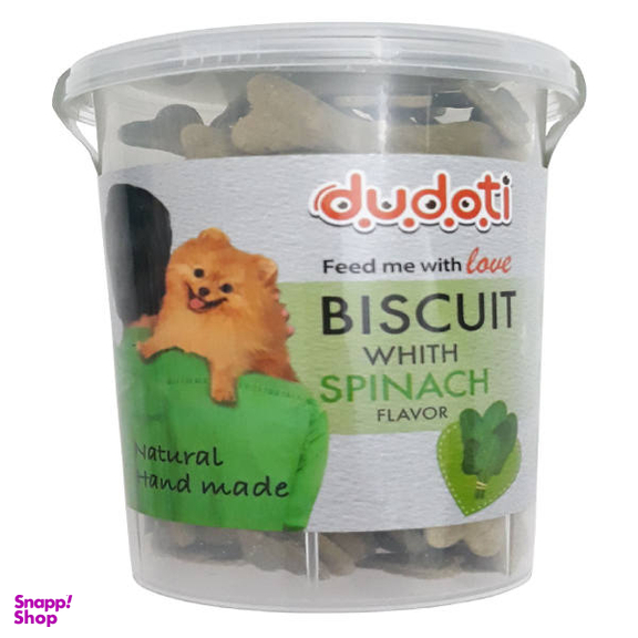 غذای تشویقی سگ دودوتی مدل Biscuit Spinach وزن 150 گرم