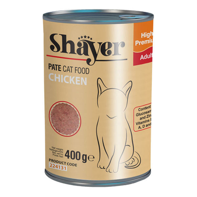 کنسرو غذای گربه شایر مرغ کد 03 وزن 400 گرم