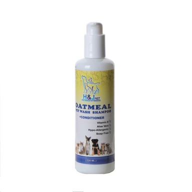 شامپوی سگ و گربه اچ اند جی پت (H&J Pet) مدل 2-Oatmeal حجم 330 میلی لیتر