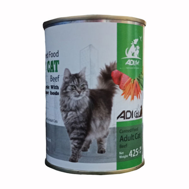 غذای کنسرو گربه آدی (Adi) مدل Beef-425 وزن 425 گرم