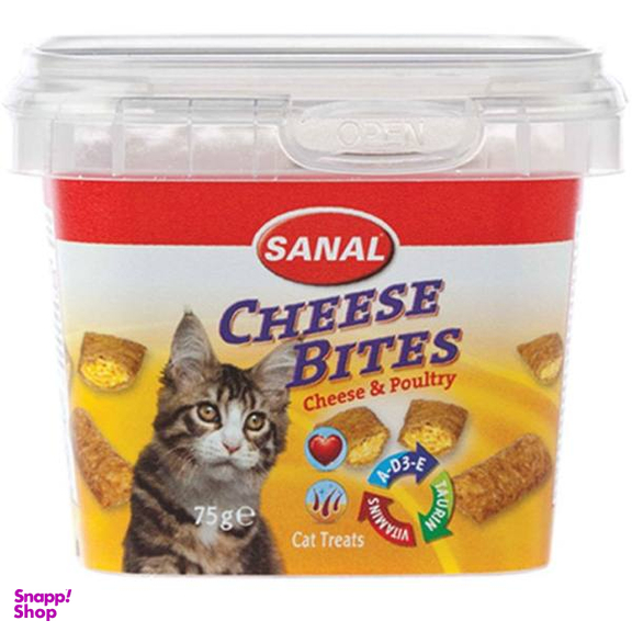 تشویقی گربه سانال (Sanal) مدل Cheese Bites وزن 75 گرم