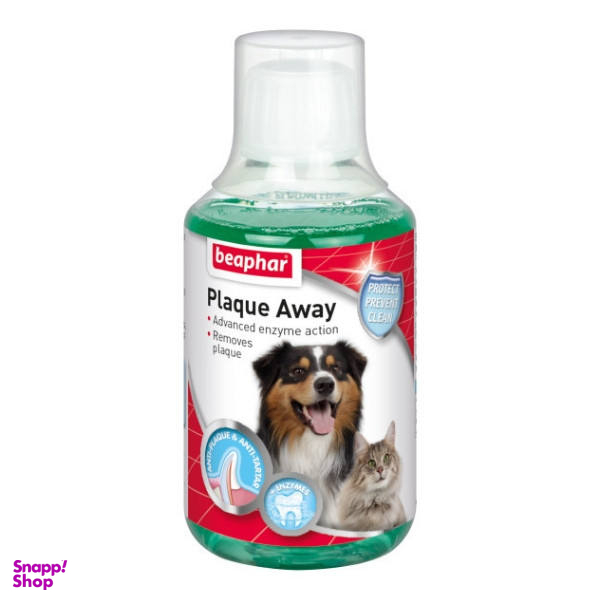 محلول دهان شویه خوراکی سگ و گربه بیفار مدل Plaque Away حجم 250 میلی متر