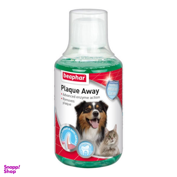 محلول دهان شویه خوراکی سگ و گربه بیفار مدل Plaque Away حجم 250 میلی متر