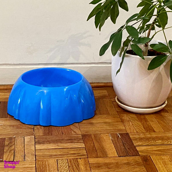 ظرف آب و غذای سگ و گربه مدل Flower کد Blu-200