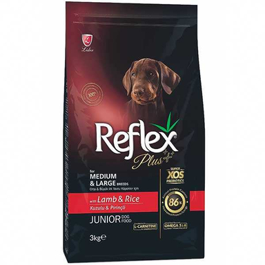 غذای سگ نابالغ رفلکس پلاس مدل Reflex Lamb And Rice وزن 3 کیلوگرم