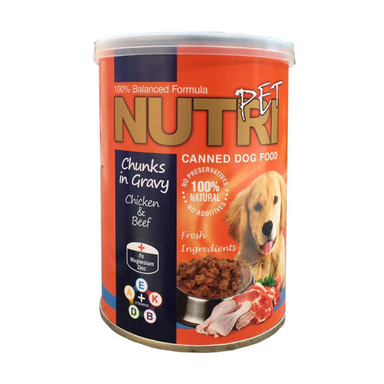 کنسرو سگ نوتری پت مدل Chicken & Beef وزن 425 گرم