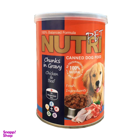 کنسرو سگ نوتری پت مدل Chicken & Beef وزن 425 گرم