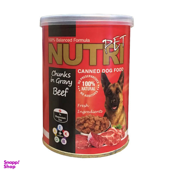 کنسرو سگ نوتری پت مدل Beef وزن 425 گرم
