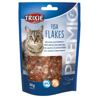 تشویقی گربه تریکسی مدل Fish Flakes وزن 50 گرم