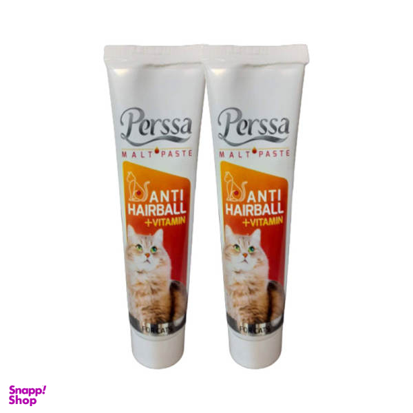 خمیر مالت گربه پرسا (Perssa) مدل Vitaminand Hairball وزن 100 گرم بسته 2 عددی