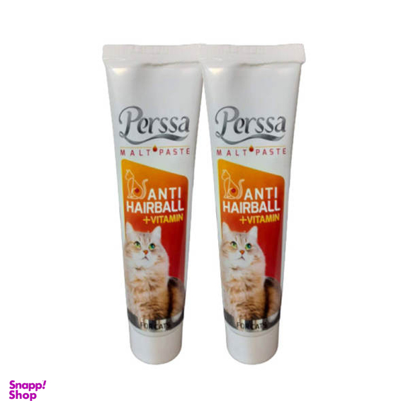 خمیر مالت گربه پرسا (Perssa) مدل Vitaminand Hairball وزن 100 گرم بسته 2 عددی