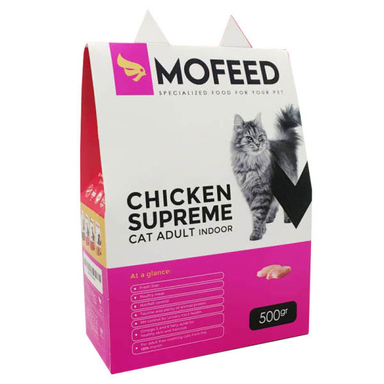 غذای خشک گربه مفید (Mofeed) مدل Supreme Indoor وزن 500 گرم