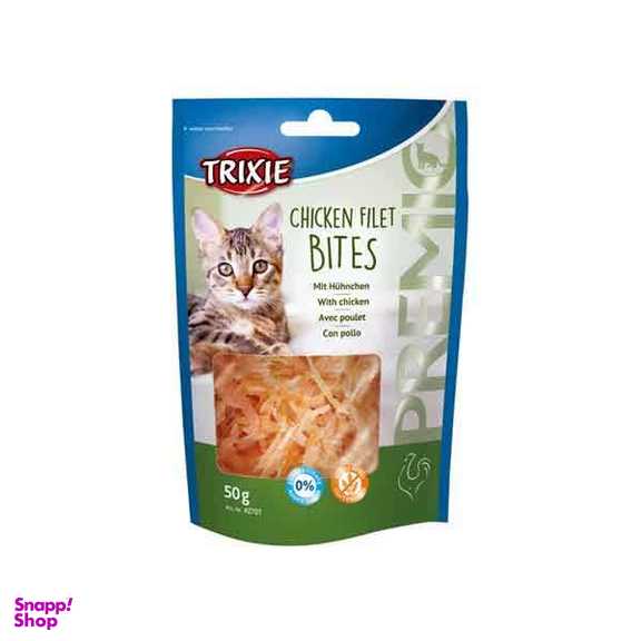 تشویقی گربه تریکسی مدل Chicken Filet Bites کد 42701 وزن 50 گرم