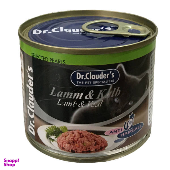 کنسرو غذای گربه دکتر کلادرز مدل Lamb & Veal وزن 200 گرم