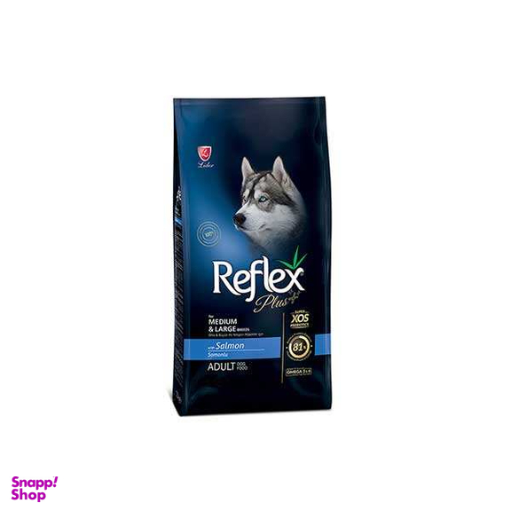 غذای سگ بالغ نژاد متوسط و بزرگ رفلکس پلاس مدل سالمون With Salmon وزن 3 کیلوگرم