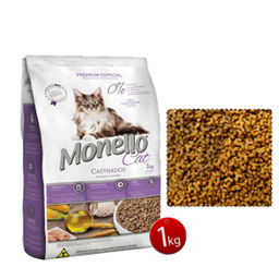 غذای خشک گربه بالغ مونلو مدل عقیم شده وزن 1 کیلوگرم