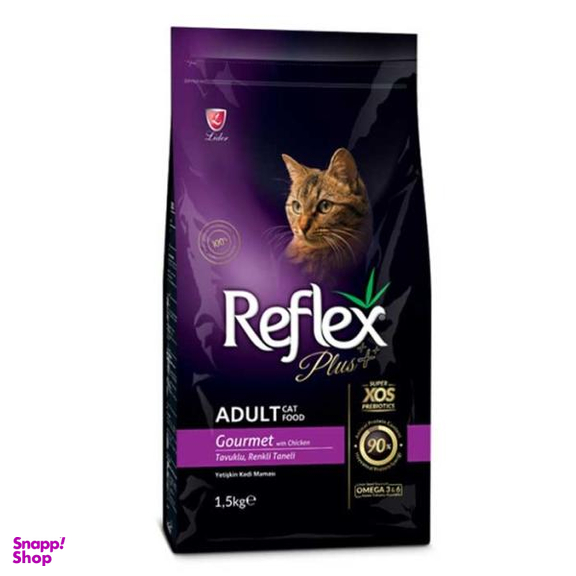 غذای خشک گربه بالغ رفلکس پلاس (Reflex Plus) مدل گورمت وزن 1.5 کیلوگرم