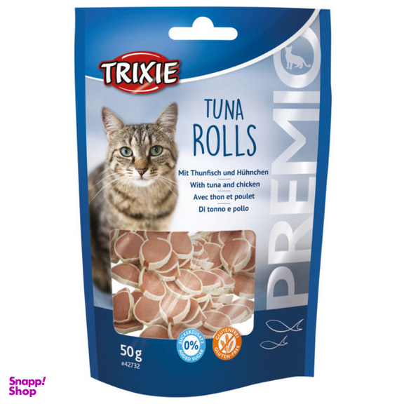 غذای تشویقی گربه تریکسی مدل Tuna Rolls وزن 50 گرم