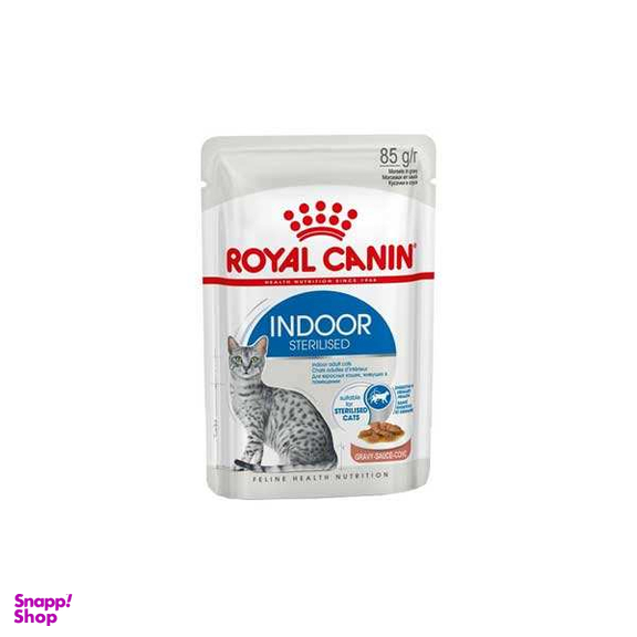 غذای پوچ گربه رویال کنین مدل Indoor Strelised وزن 85 گرم