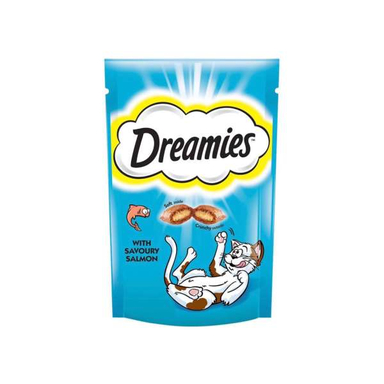 غذای تشویقی گربه دریمیز (Dreamies) مدل Snack With Salmon وزن 60 گرم