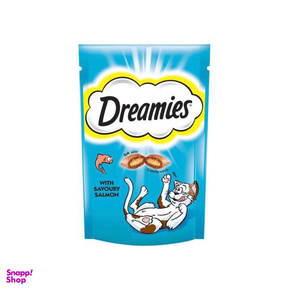 غذای تشویقی گربه دریمیز (Dreamies) مدل Snack With Salmon وزن 60 گرم