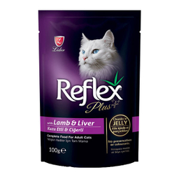 پوچ گربه رفلکس مدل Lamb & Liver وزن 100 گرم