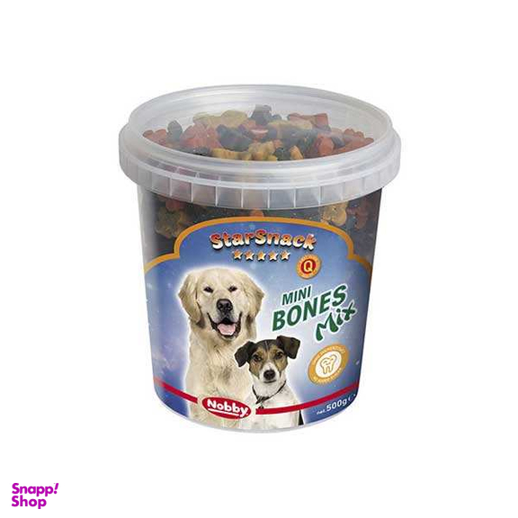تشویقی سگ نوبی استاراسنک مدل Starsnack Mini Bones Mix وزن 500 گرم