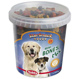 تشویقی سگ نوبی استاراسنک مدل Starsnack Mini Bones Mix وزن 500 گرم