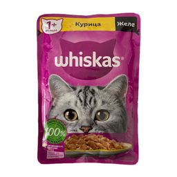 پوچ گربه ویسکاس (Whiskas) مدل مرغ در ژله وزن 75 گرم