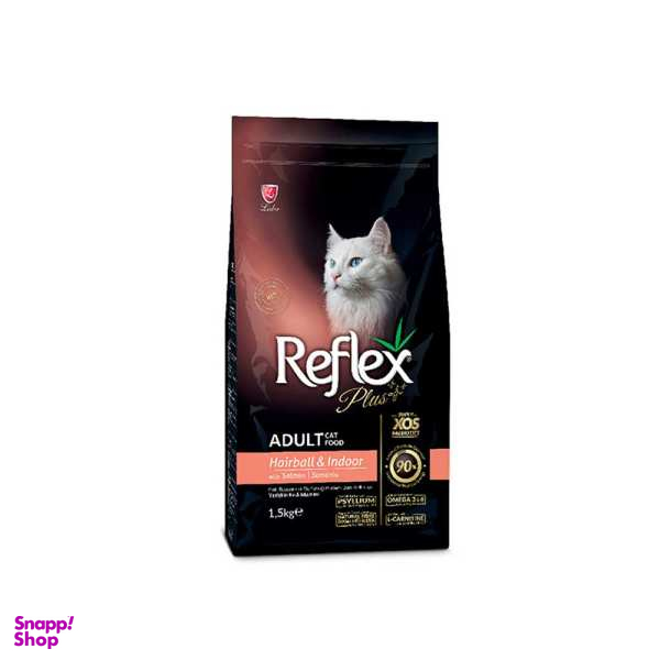 غذای خشک گربه رفلکس پلاس مدل Anti-Hairball With Salmon وزن 1.5 کیلوگرم