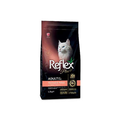 غذای خشک گربه رفلکس مدل Anti-Hairball With Salmon وزن 1.5 کیلوگرم