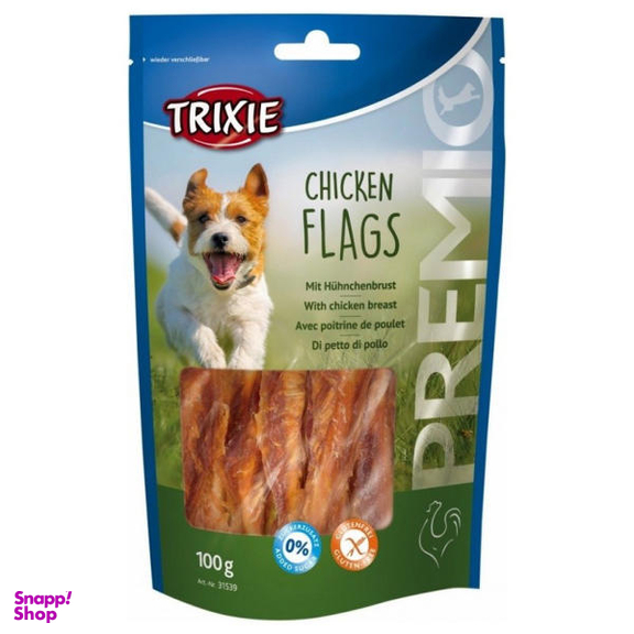 غذای تشویقی سگ تریکسی مدل Chicken Flags وزن 100 گرم