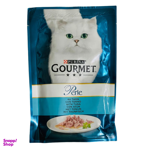 غذای پوچ گربه گورمت مدل Perle With Tuna وزن 100 گرم