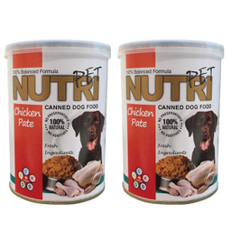 کنسرو غذای سگ نوتری پت مدل Chicken Pate وزن 10200 گرم بسته 24 عددی