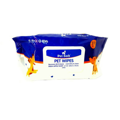 دستمال مرطوب حیوانات پت سافت مدلpet Wipes
