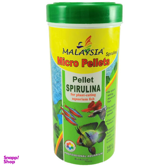 غذای ماهی مالزی مدل Micro Pellet Spirulina وزن 140 گرم