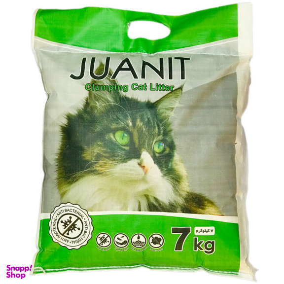 خاک بستر گربه ژوانیت (Juanit) مدل پریمیوم آنزیمت وزن 7 کیلوگرم