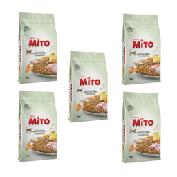 غذای خشک گربه میتو مدل Chicken وزن 1000 گرم بسته 5 عددی