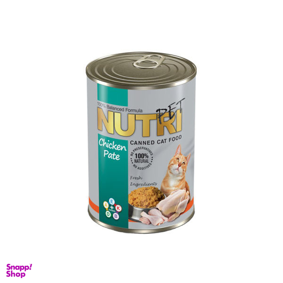 کنسرو غذای گربه نوتری پت مدل Chicken Pate وزن 425 گرم