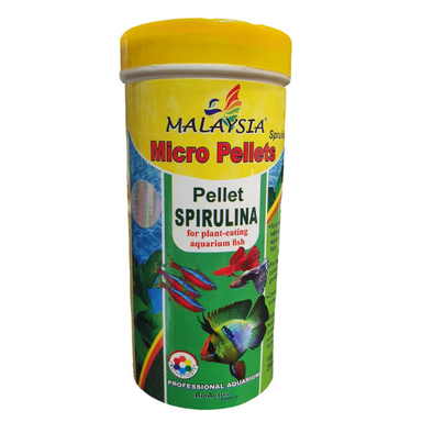غذای ماهی مالزی مدل اسپرولینا وزن 140 گرم