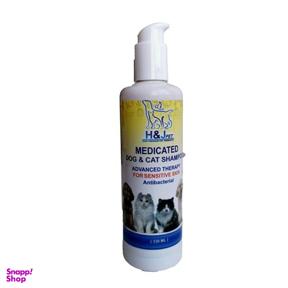 شامپو ضد خارش سگ و گربه اچ اند جی پت (H&J Pet) مدل Antibacterial حجم 330 میلی لیتر