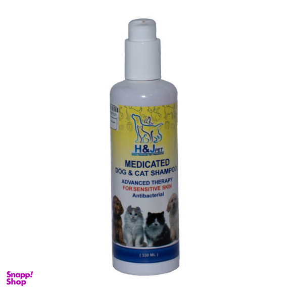 شامپو ضد خارش سگ و گربه اچ اند جی پت (H&J Pet) مدل Antibacterial حجم 330 میلی لیتر