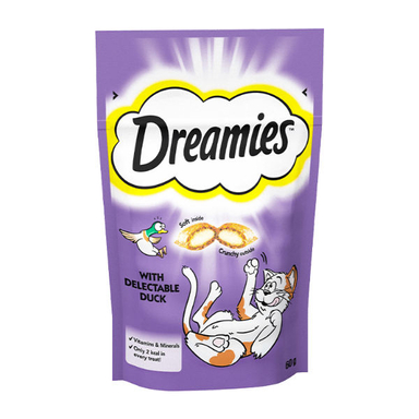غذا تشویقی گربه دریمیز مدل Snack With Duck وزن 60 گرم