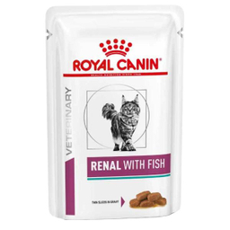 پوچ گربه رویال کنین مدل Renal With Fish وزن 85 گرم