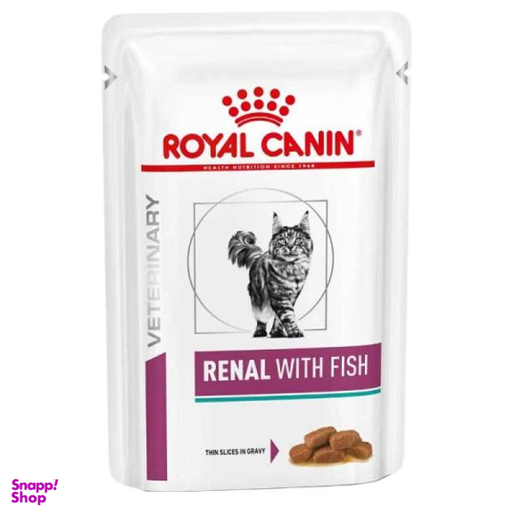 پوچ گربه رویال کنین مدل Renal With Fish وزن 85 گرم