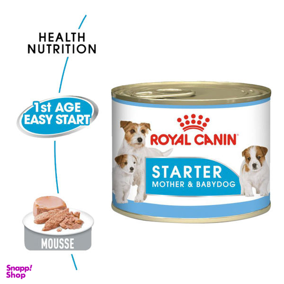 کنسرو غذای سگ رویال کنین مدل Starter Mother & Babydog وزن 195 گرم
