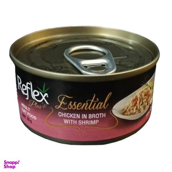 کنسرو غذای گربه رفلکس (Reflex) مدل Chicken&shrimp وزن 70 گرم